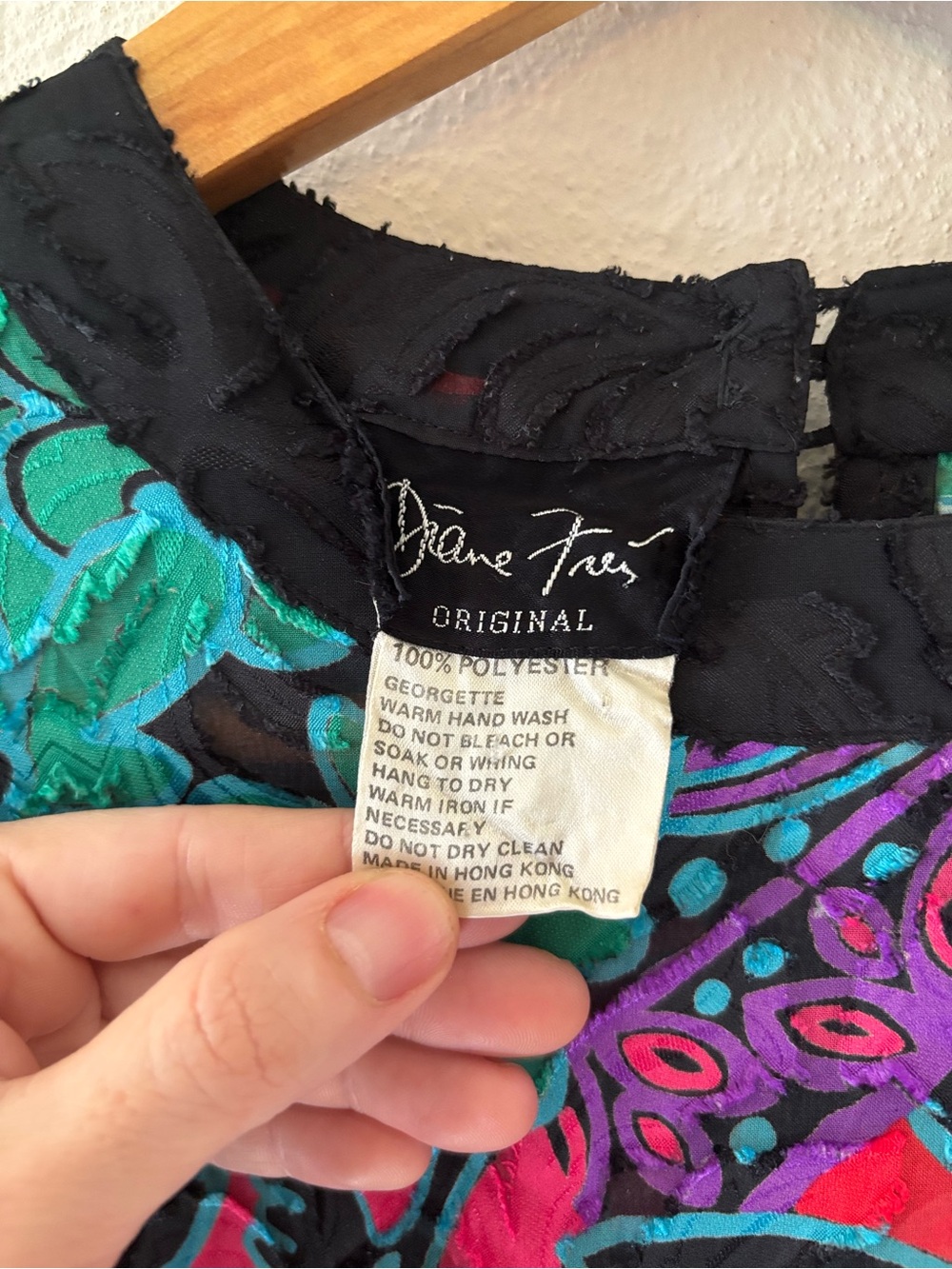 Diane Freis 1980s Dress L XL Colorful Floral Geometric Pleated Midi Maximalist - Picture 5 of 13